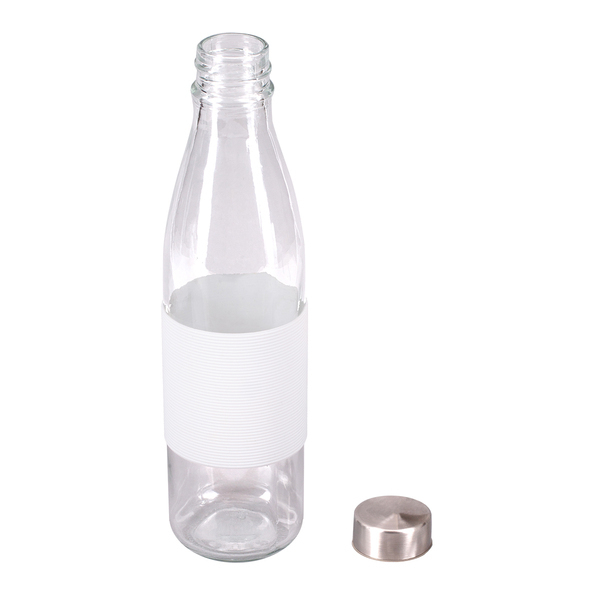 R08275.06 - Szklana butelka Vigour 800 ml, biały 