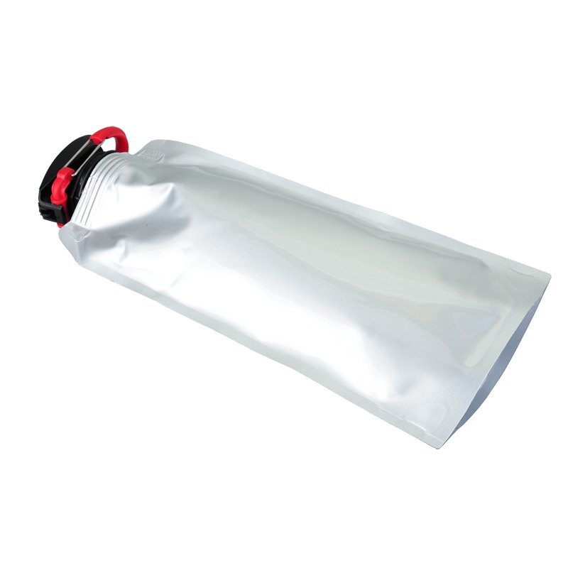 R08332.01 - Składany bidon Flat 600 ml, srebrny 