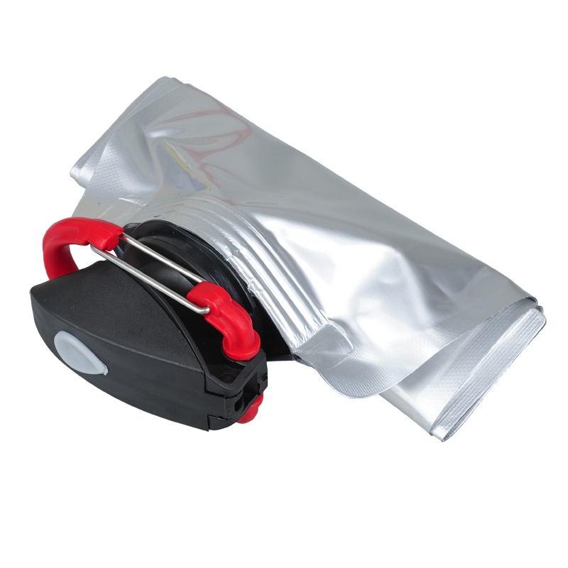 R08332.01 - Składany bidon Flat 600 ml, srebrny 