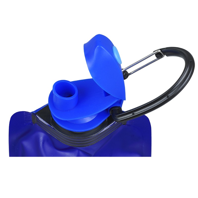 R08332.04 - Składany bidon Flat 600 ml, niebieski 