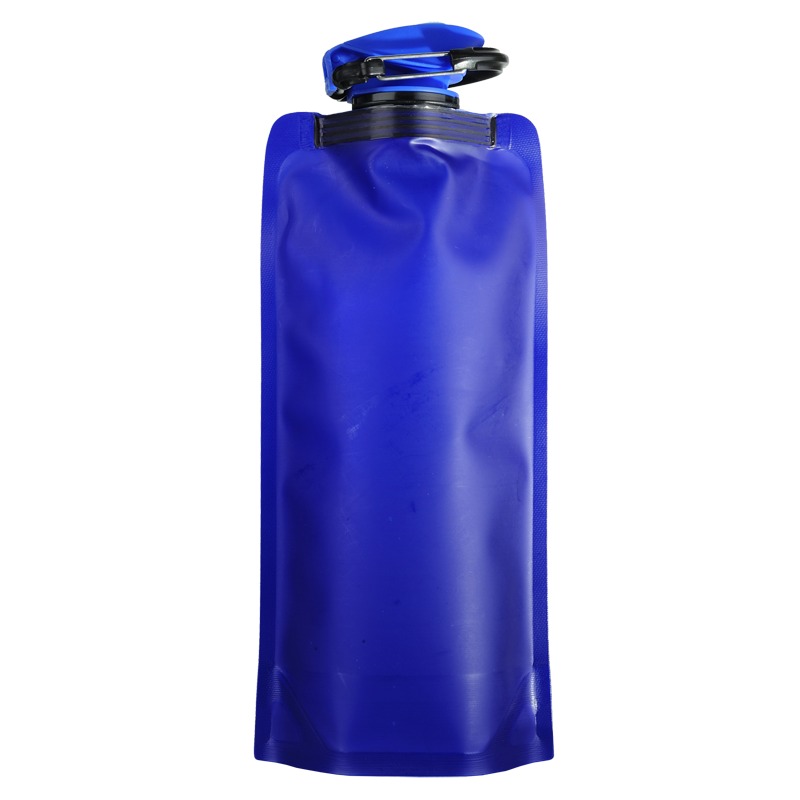 R08332.04 - Składany bidon Flat 600 ml, niebieski 