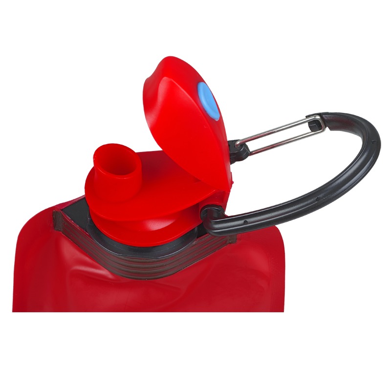 R08332.08 - Składany bidon Flat 600 ml, czerwony 