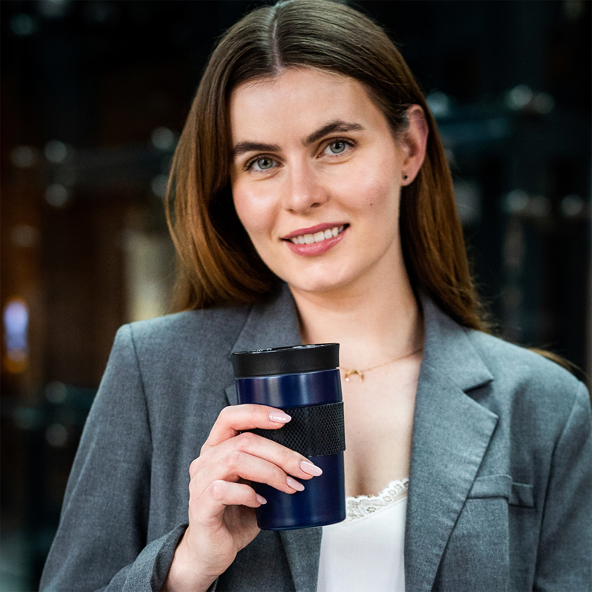 R08480.42 - Kubek termiczny Husavik 320 ml, granatowy 