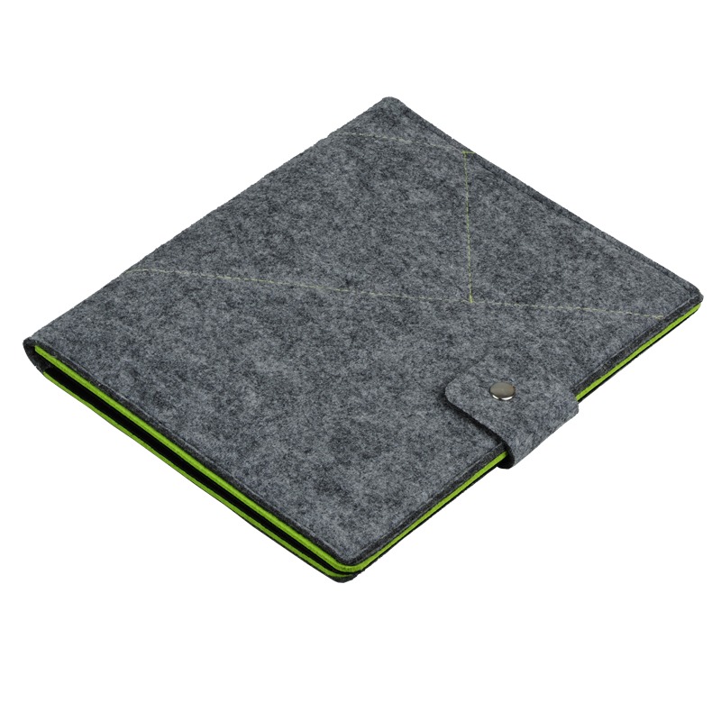 R08617 - Teczka na tablet Felt Now, szary/zielony 