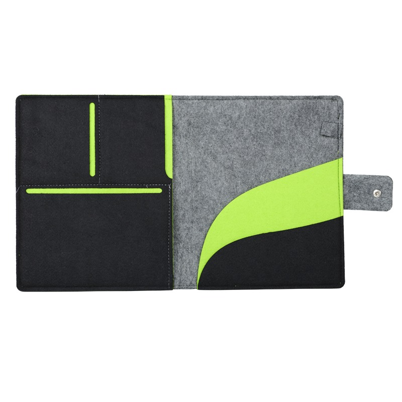 R08617 - Teczka na tablet Felt Now, szary/zielony 