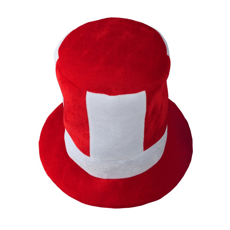 R08770.08 - Kapelusz kibica, biały/czerwony 