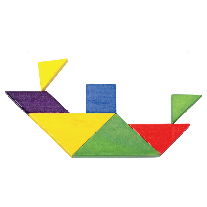 brain teaser game tangram with logo