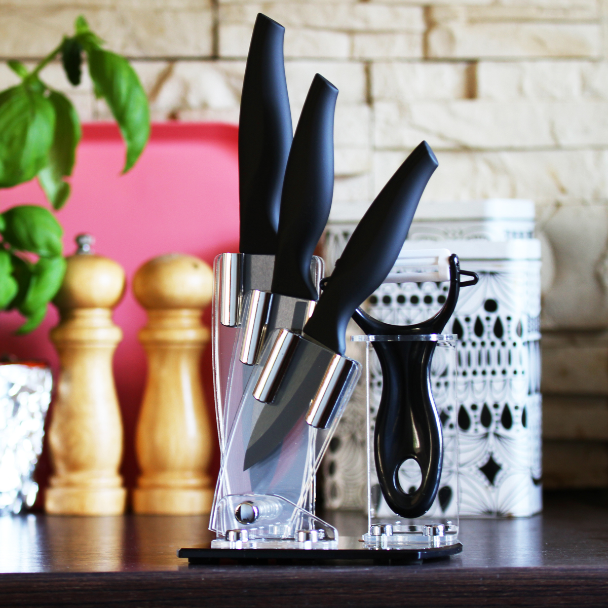 R17147 - Zestaw noży ceramicznych Ceramic Chef, czarny 