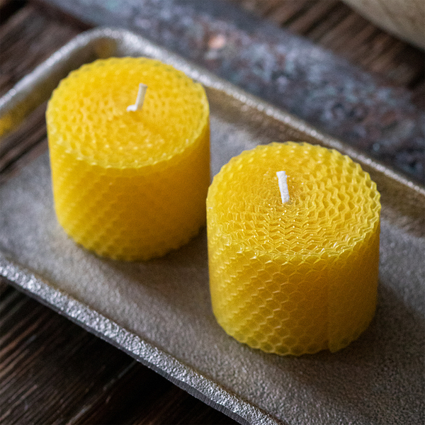 scented candle set beeswax with logo