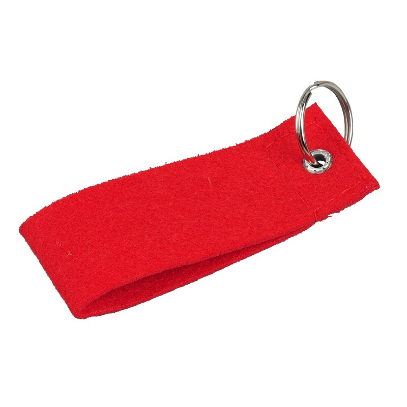R17686.08 - Filcowy brelok na klucze Eco-Sense, czerwony