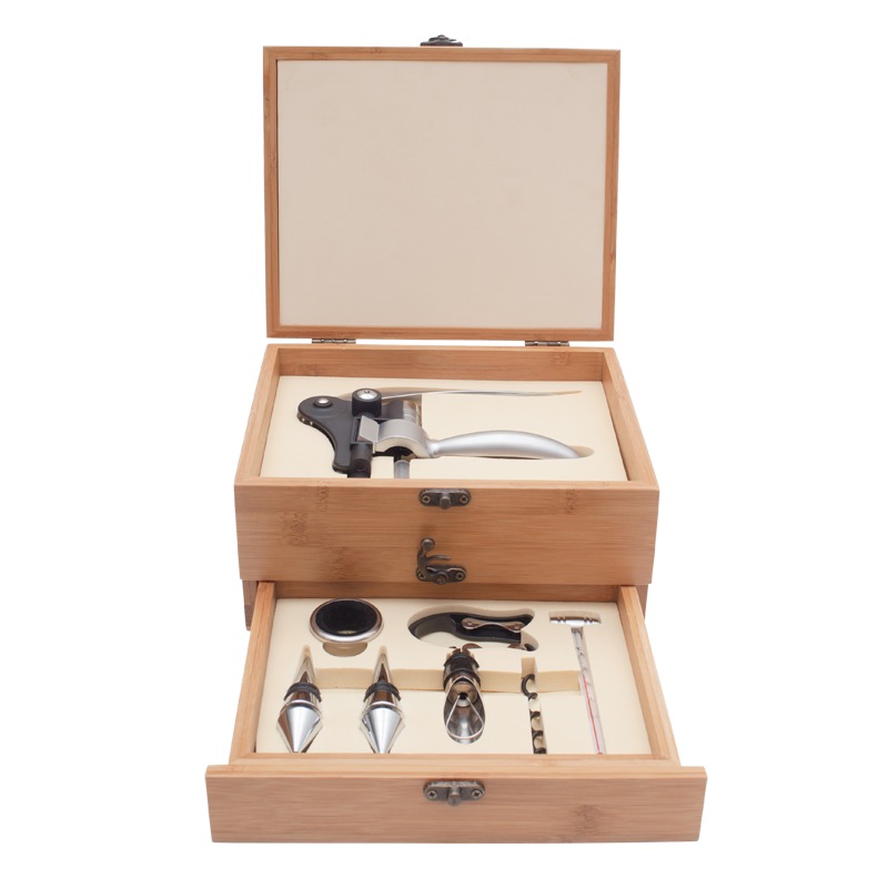 R22554 - Zestaw do wina Double Decker Nature, ecru 