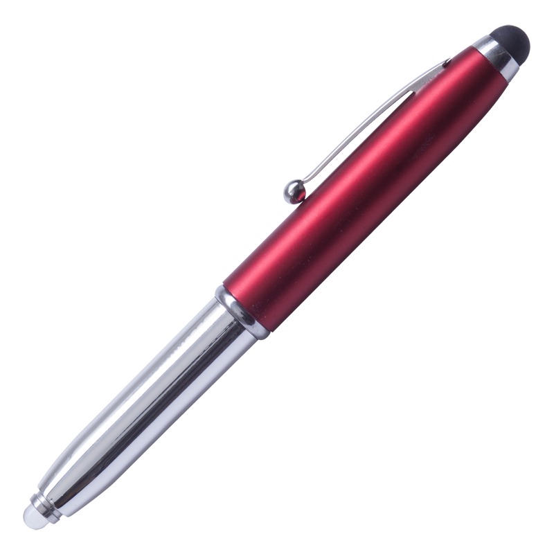 R35650.08 - Długopis – latarka LED Pen Light, czerwony/srebrny 