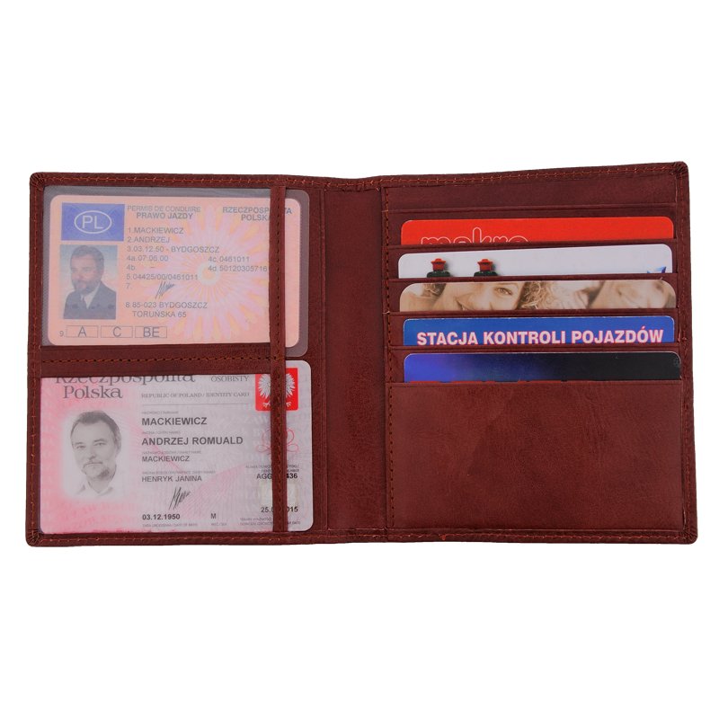 R41305.10 - Etui na karty kredytowe Lazio, brązowy