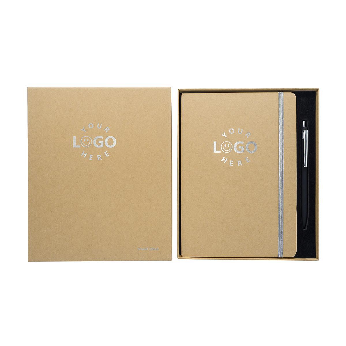 R47123.01 - Zestaw notes z długopisem Aurora, srebrny