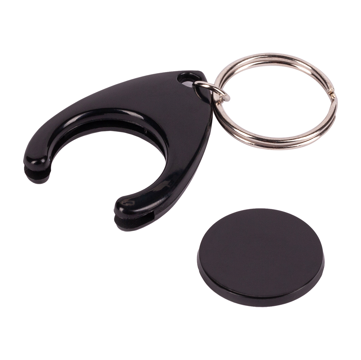 R73165.02 - Brelok z żetonem (wielkości 5 zł) Chip, czarny 