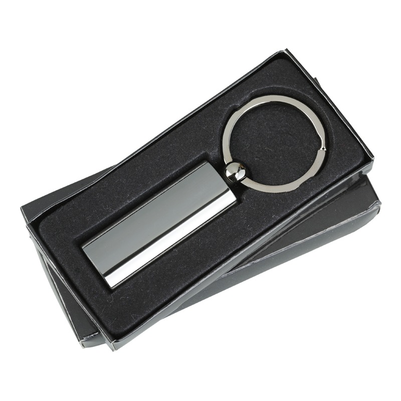 R73223 - Metalowy brelok Logolite, srebrny 