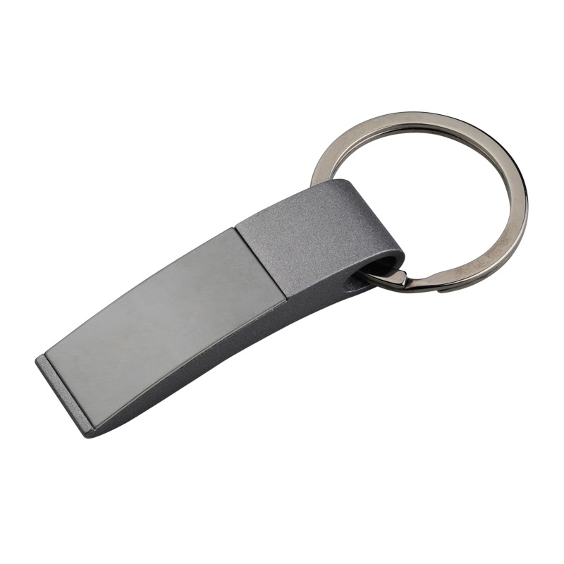 R73228 - Brelok metalowy Convex, grafitowy 