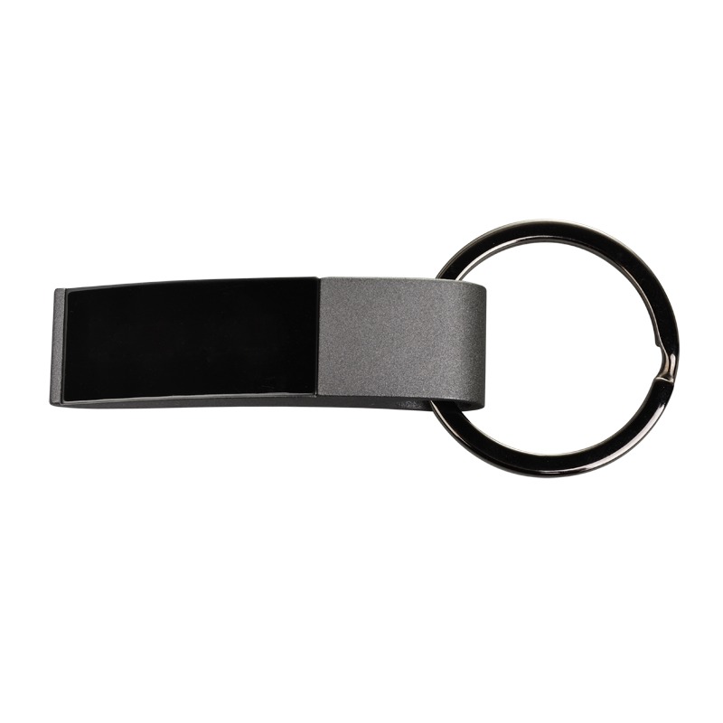 R73228 - Brelok metalowy Convex, grafitowy 