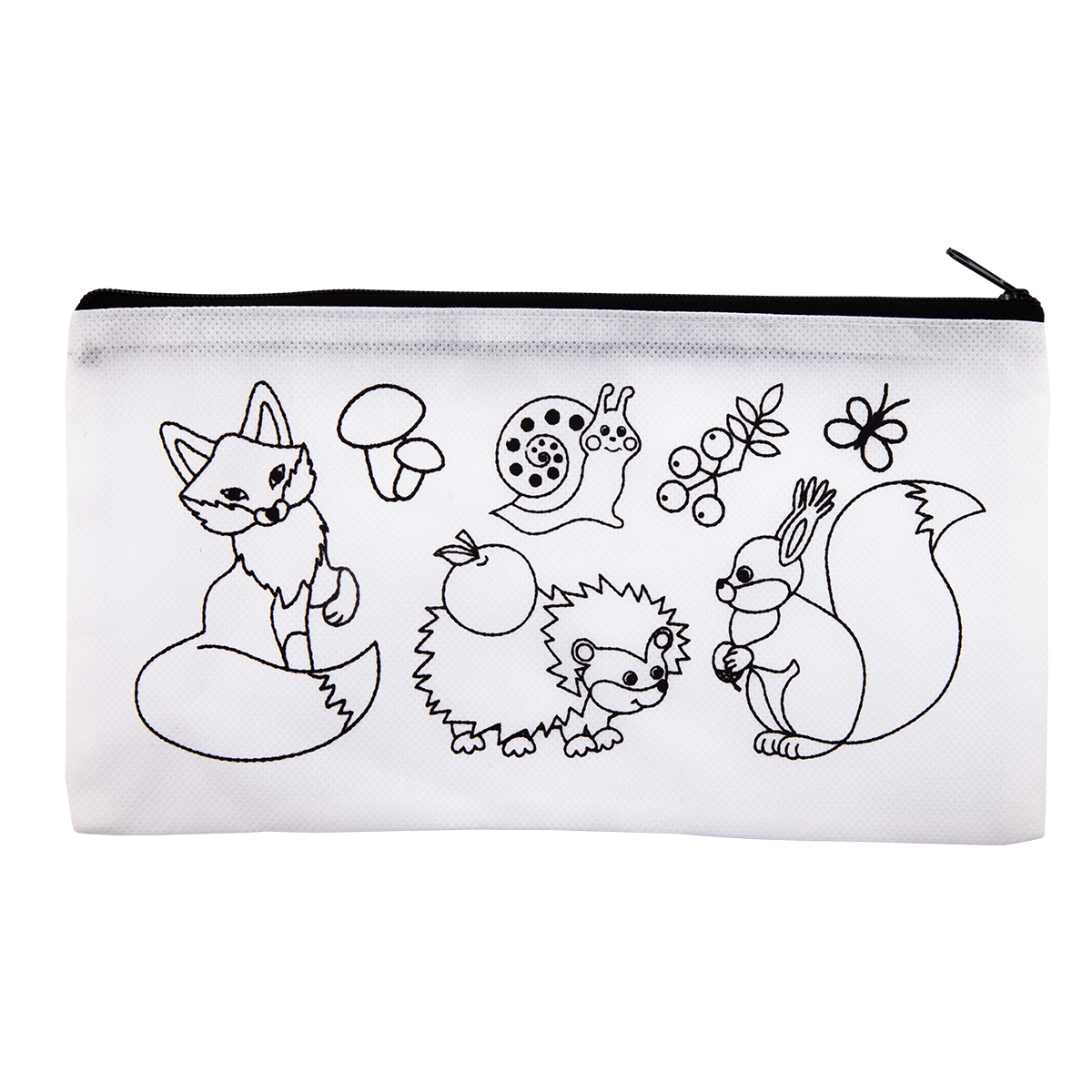 R73753.06 - Piórnik do kolorowania Forest Wildlife, biały 