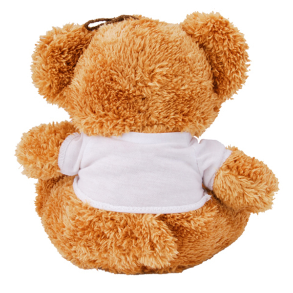 soft plush bear with logo