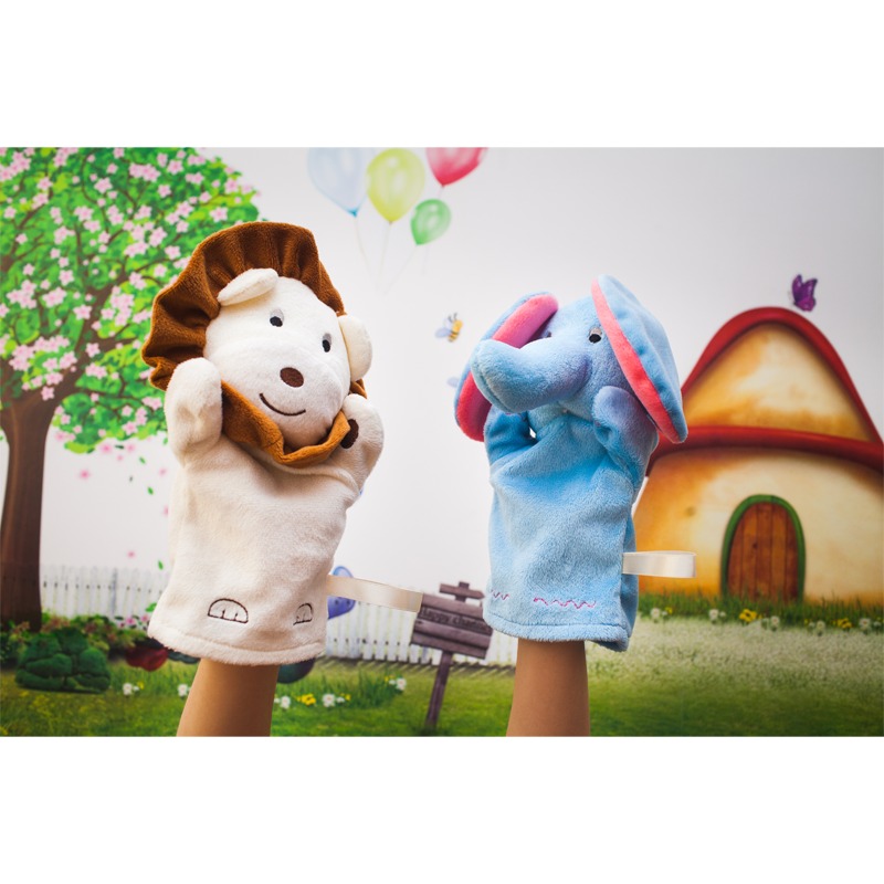 R73906 - Pacynka Lion, beżowy/brązowy 