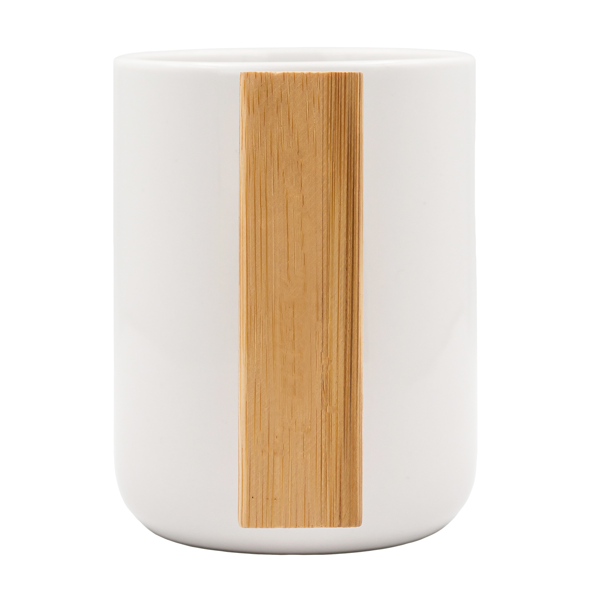 Kubek ceramiczny Sento, biały z nadrukiem logo c