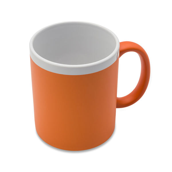 R85326.15 - Kubek ceramiczny Velutti 350 ml, pomarańczowy