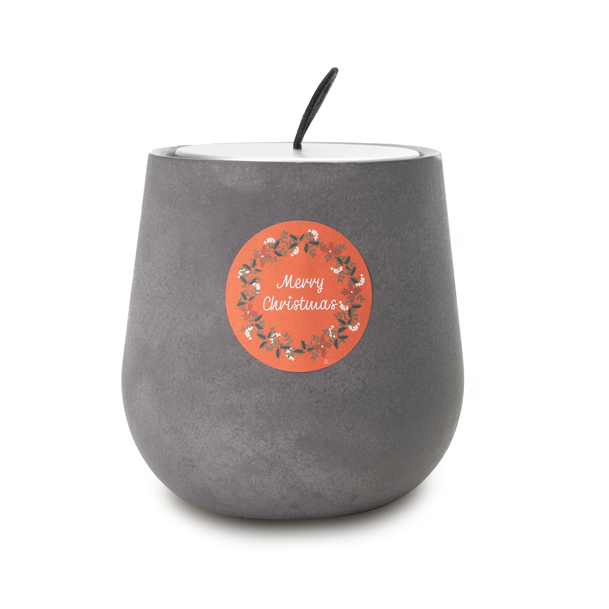 X17433.21 - Świąteczna świeca zapachowa, szary 