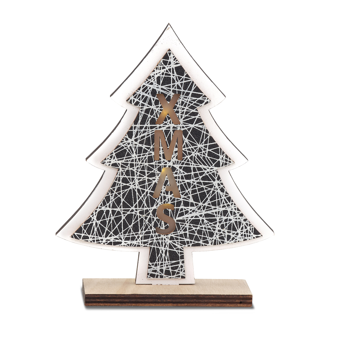 X91029.13 - Choinka podświetlana ozdoba świąteczna Christmas tree, beżowy 