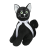Maskotka Cat, czarny 