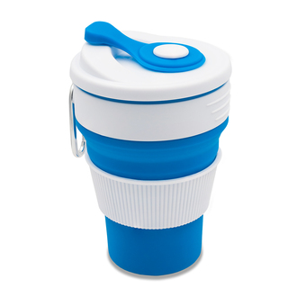 R08258 - Kubek silikonowy 350 ml Flexi, niebieski 