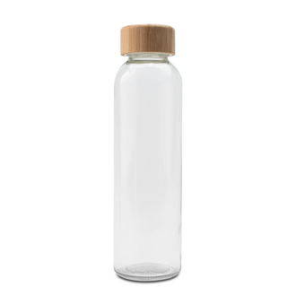 R08261 - Szklana butelka Aqua Madera 500 ml, brązowy 