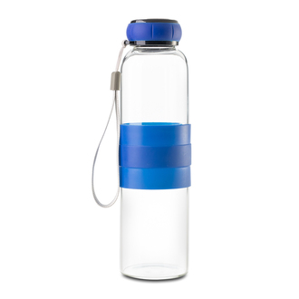 R08262 - Szklana butelka Marane 550 ml, niebieski 