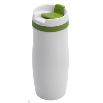 R08336 - Kubek izotermiczny Viki 390 ml, zielony/biały 
