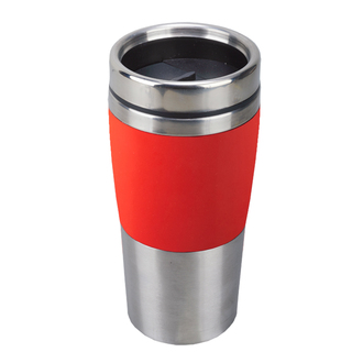 R08349 - Kubek izotermiczny Resolute 380 ml, czerwony/srebrny 