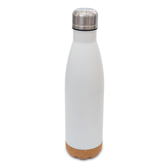 R08445 - Butelka próżniowa z korkowym spodem Jowi 500 ml, biały 