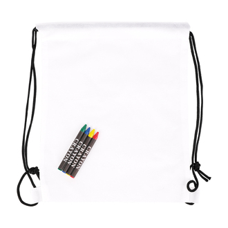 R08629 - Plecak z kredkami Crayonme, biały 
