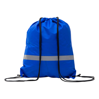 R08696 - Plecak promocyjny z taśmą odblaskową, niebieski 