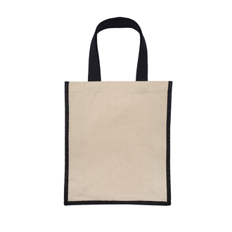 Torba bawełniana z jutą Fibra, czarny