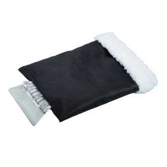 Skrobaczka do szyb z rękawicą, czarny