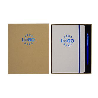 R47122 - Zestaw notes z długopisem Aurores, niebieski 