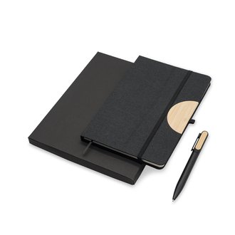 R64209 - Zestaw notes z długopisem Fold, czarny 