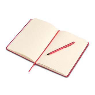 R64214 - Zestaw notes z długopisem Abrantes, czerwony 