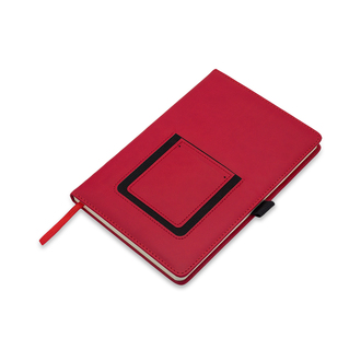 R64248 - Notes z kieszonką na telefon Eibar, czerwony 