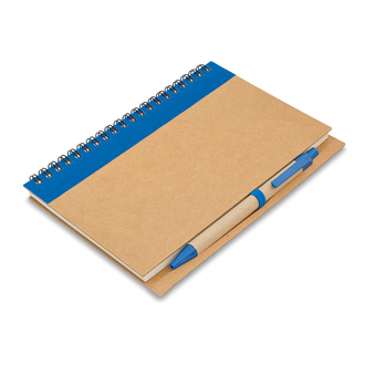 R64267 - Notes z długopisem Dalvik, niebieski 