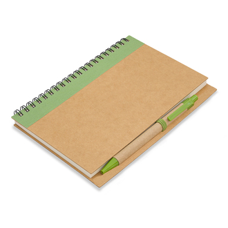 R64267 - Notes z długopisem Dalvik, zielony 