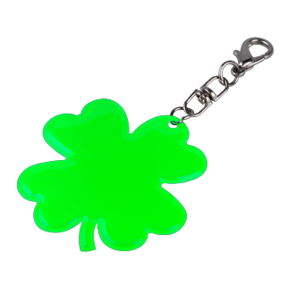 R73243 - Brelok odblaskowy Lucky Clover, zielony 