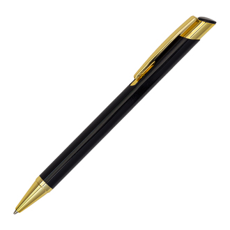 R73445 - Długopis aluminiowy Lindi, czarny/złoty 