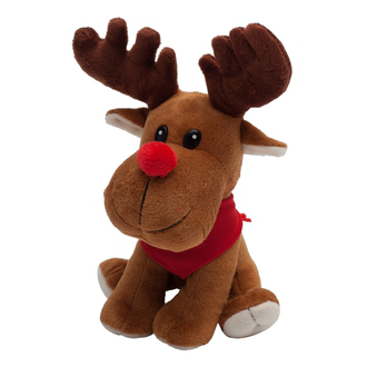 R73946 - Maskotka Happy Reindeer, brązowy 