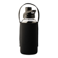 R08274.02 - Szklana butelka Elan 1000 ml, czarny 